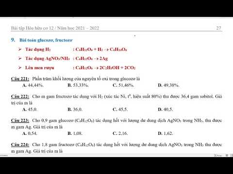 HÓA 12: GIẢI TOÁN CHẤT BÉO, CACBOHIĐRAT
