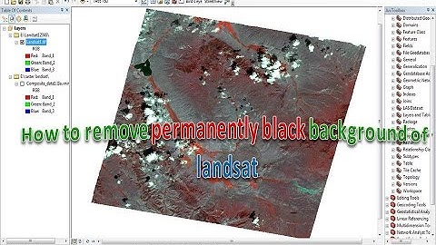 How to remove permanently black background of landsat on ArcGis