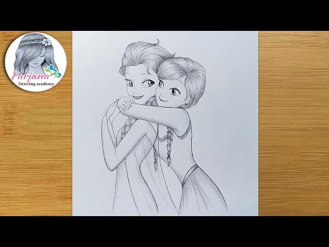 Pen  Pencil Art  Disney Princess Elsa  Anna Forzen Elsa Anna  ElsaAnna See how to draw  httpswwwfacebookcompenpencilartvideos270973480736789  Facebook