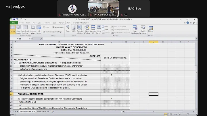 Agenda: HO-BAC-PGCS No. 066-2025 BAC Meeting (Opening of Bids)