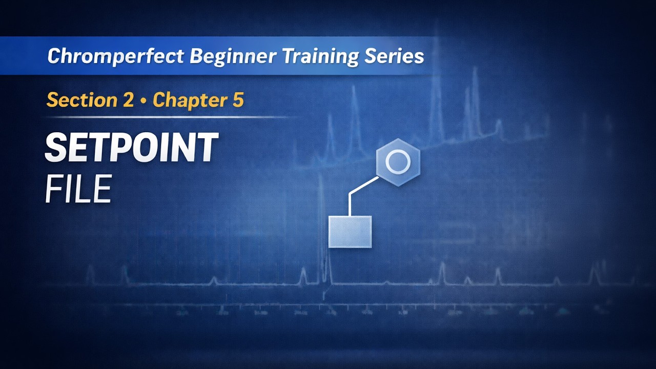 Chromperfect Setpoint files diagram showing instrument control and acquisition conditions affecting data quality