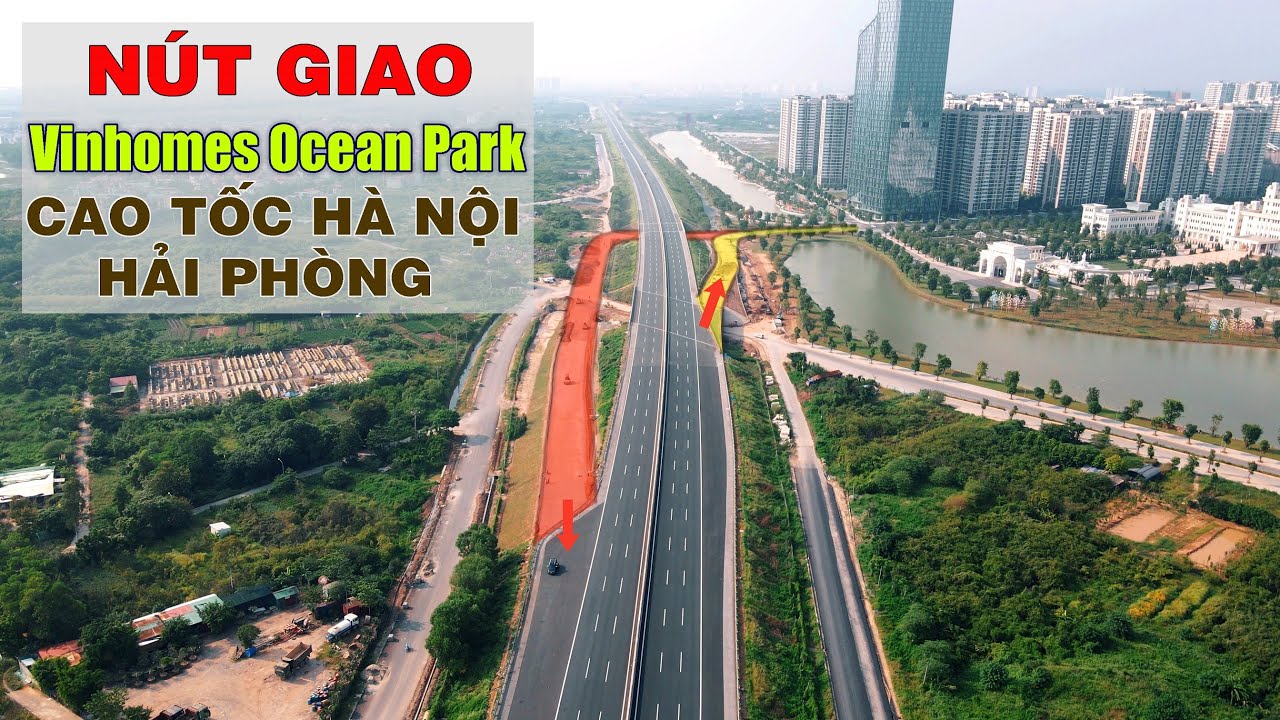Vingroup sắp hoàn thành 2 nhánh kết nối Vinhomes Ocean Park với cao tốc Hà Nội - Hải Phòng