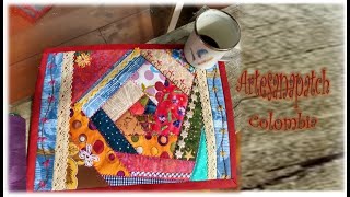 Cómo hacer la Técnica Crazy y el Ribete en Patchwork y Quilting  Tutorial Paso a Paso