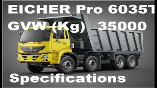eicher pro 6035 t specification