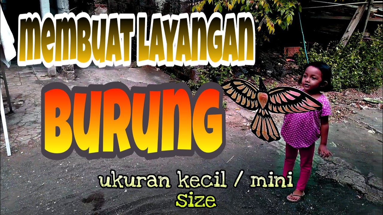 tutorial membuat layangan BURUNG mini//how to make small-sized bird