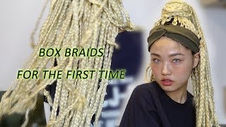 TRYING BOX BRAIDS BY MYSELF♥FOR THE FIRST TIME♥│xoxosophia