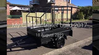 DIY, Square Drop Camper Trailer, built from Australian made heavy duty box trailer, June 2017.