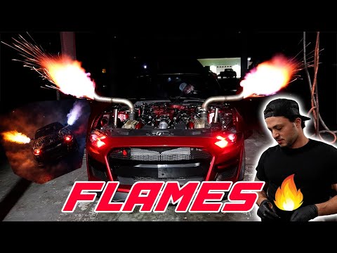 I made the COOLEST FLAMES on my TWIN TURBO MUSTANG
