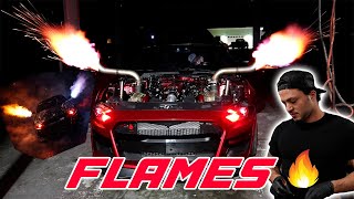 I made the COOLEST FLAMES on my TWIN TURBO MUSTANG