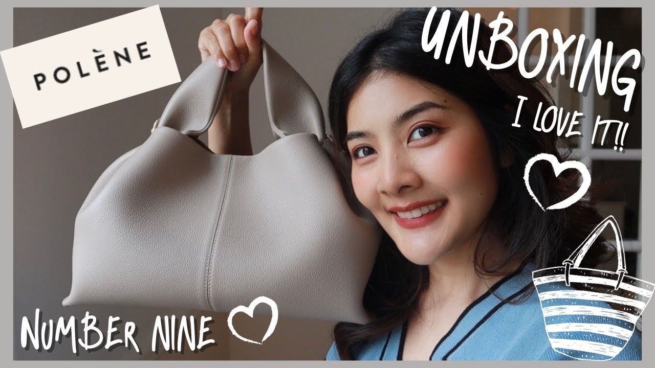 Unboxing Polene number nine bag taupe | Rainboww Diary - YouTube