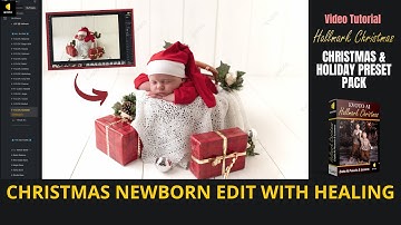 Evoto Tutorial "Hallmark Presets" - Editing a Christmas Newborn Image in Evoto with the LSP Presets