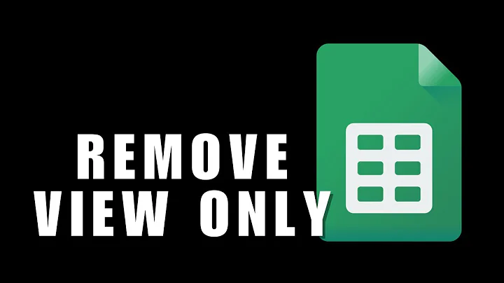 BEGINNER'S GUIDE: How To Remove View Only in Google Sheets PC