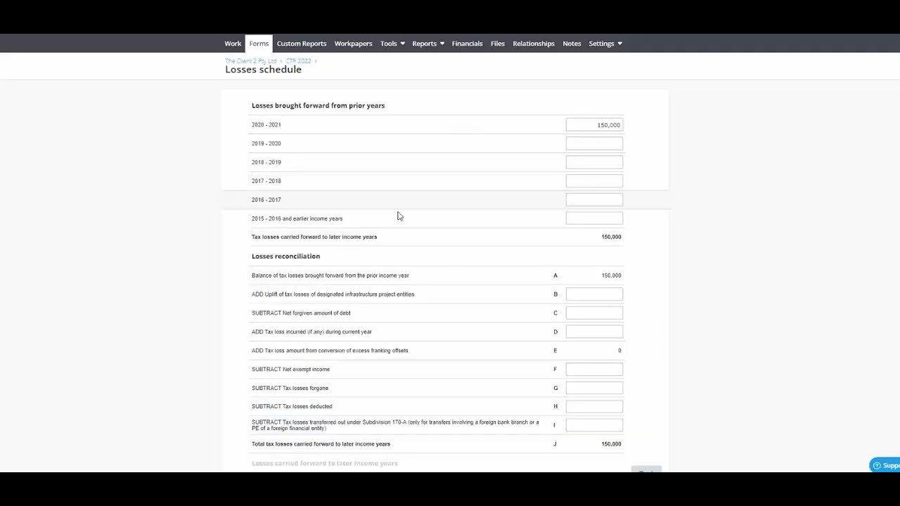 apply-revenue-losses-brought-forward-in-a-company-youtube