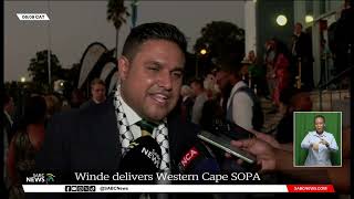 Western Cape SOPA I Winde delivers the State of the Province Address in Paarl