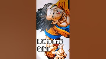How to draw Gohan #dbheros #shorts #dragonball #viral #drawing #tutorial #shortsvideo #dbz #dbs
