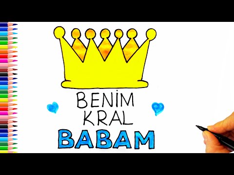 Babalar Günü Resmi Çizimi - Kolay Babalar Günü Resmi Çizimi - How To Draw a Happy Fathers Day