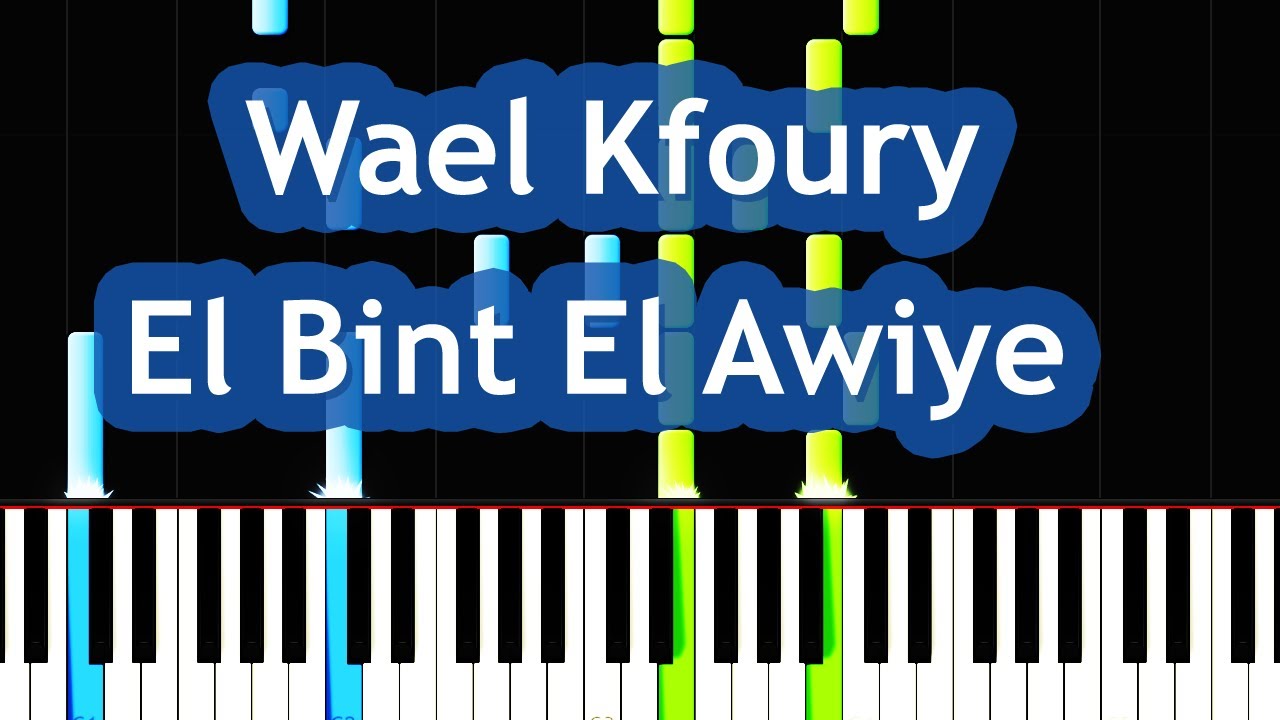Wael Kfoury - El Bint El Awiye Piano Tutorial