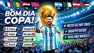 MESSI DÁ SHOW, MBAPPÉ DECIDE E HAALAND METE DOIS! BOM DIA COPA AO VIVO! 📱