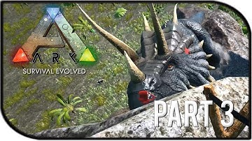 ARK: Survival Evolved Gameplay Part 3 - "Trike Incident, T-REXES!?!" (Season 2)