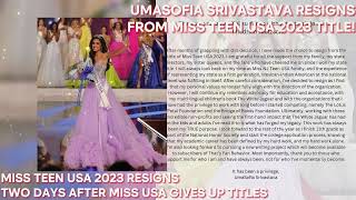 MISS TEEN USA 2023 RESIGNS TWO DAYS AFTER MISS USA 2023 GIVES UP TITLE!