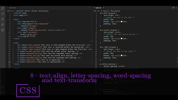 CSS 8 💻 text-align, letter-spacing, word-spacing and text-transform