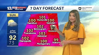Tracking the threat of heavy summer storms in the Alabama forecast, Weekend weather is drier and hot
