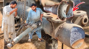 A perspective with mastery of mechanical skills Repairing a broken trailer axle is unimaginable task