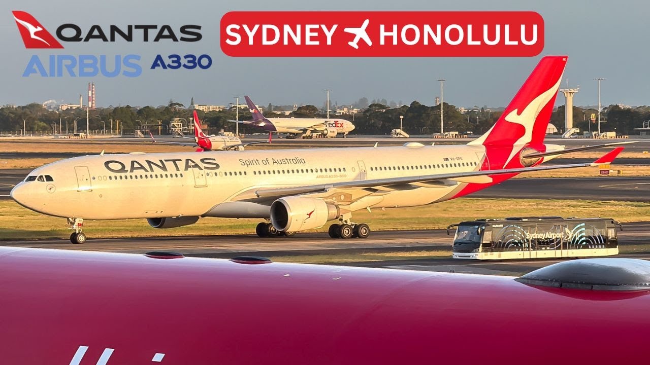 A QANTAS Aircraft with FINNAIR INTERIORS? | QANTAS A330-302 | QF103 | Sydney to Honolulu | Economy