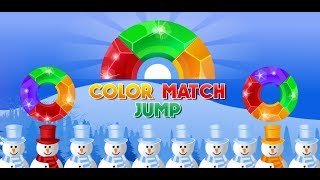 Color Match Jump (iOS) iPad,  Holiday/Winter Snowman Game screenshot 2