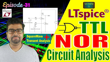 LTSpice (v24): TTL NOR Gate Simulation | Response by Transient Analysis