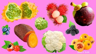 Экзотические Фрукты и овощи для детей |Учим названия экзотическиx фруктов и овощей