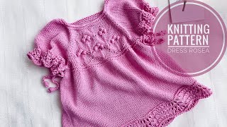 Knitting Pattern Baby Dress "Rosea" (preview) screenshot 4