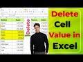 How to delete Cell Value in excel| How to delete data in excel
