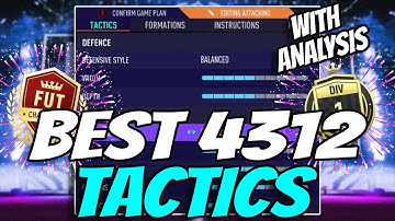*UNBEATABLE* 4312 FORMATION - FUT 21 | 4312 CUSTOM TACTICS & PLAYER INSTRUCTIONS | POST PATCH!!