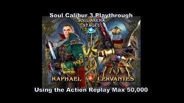 Soul Calibur 3 Raphael Playthrough using the Action Replay Max 50,000 cheat codes for Ps2 :D #Sony