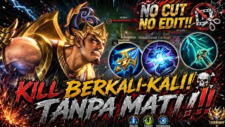 No Cut No Edit‼️Endless Kills Without Dying: Best EXP Lane Gatotkaca Build