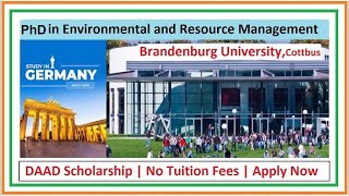 PhD from Germany in Environmental and Resource Management | DAAD Scholarship |Brandenburg University