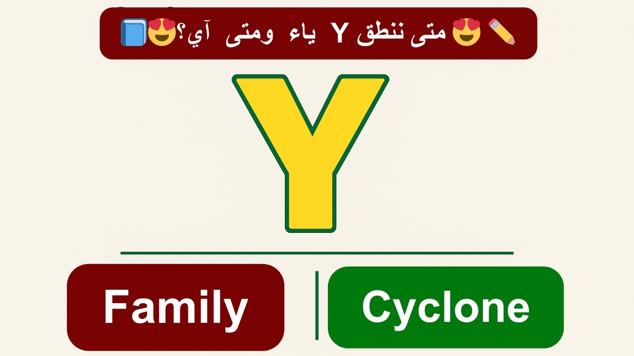 ✏ 😍 متى ننطق Y كـ ياء ومتى كـ آي؟😍📘