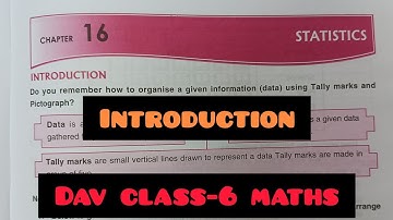 dav maths class-6 chapter- 16 statistics /intoduction