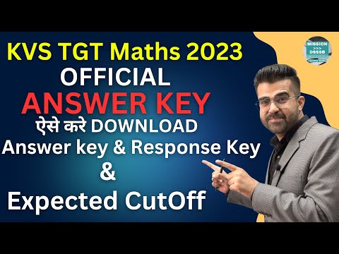 How to Download KVS TGT Maths Official Answer key 2023 
