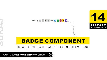 Library-14 | Create Badge Button Icon in CSS Classes | Front-End Library Using HTML CSS @uiuxpro
