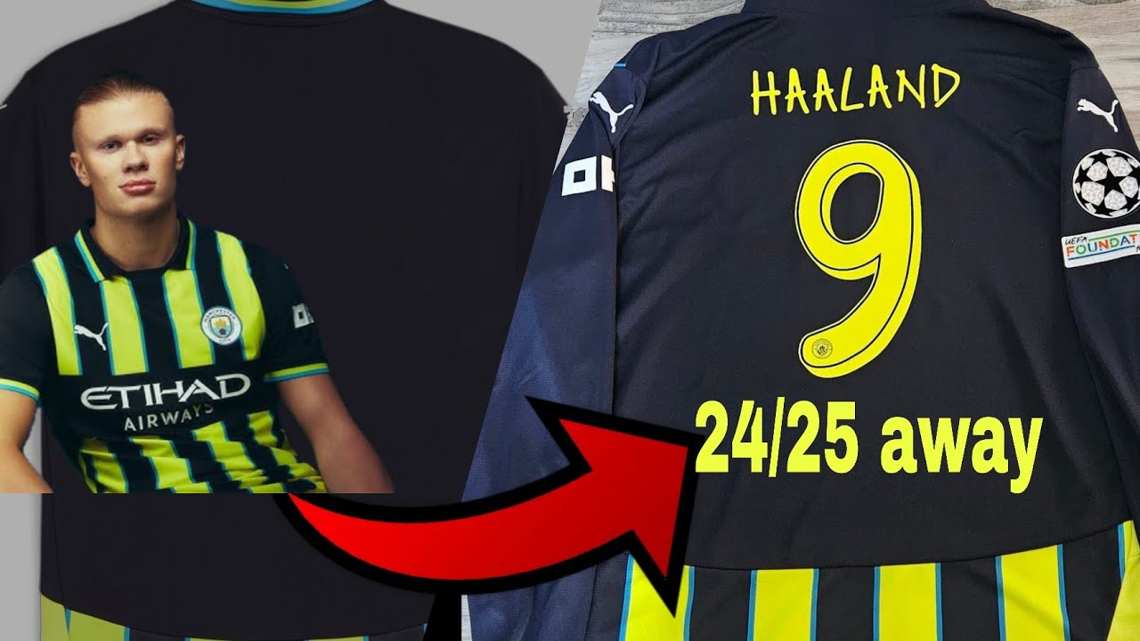 Adding Erling Haaland#9 name set on Manchester City 24/25 away