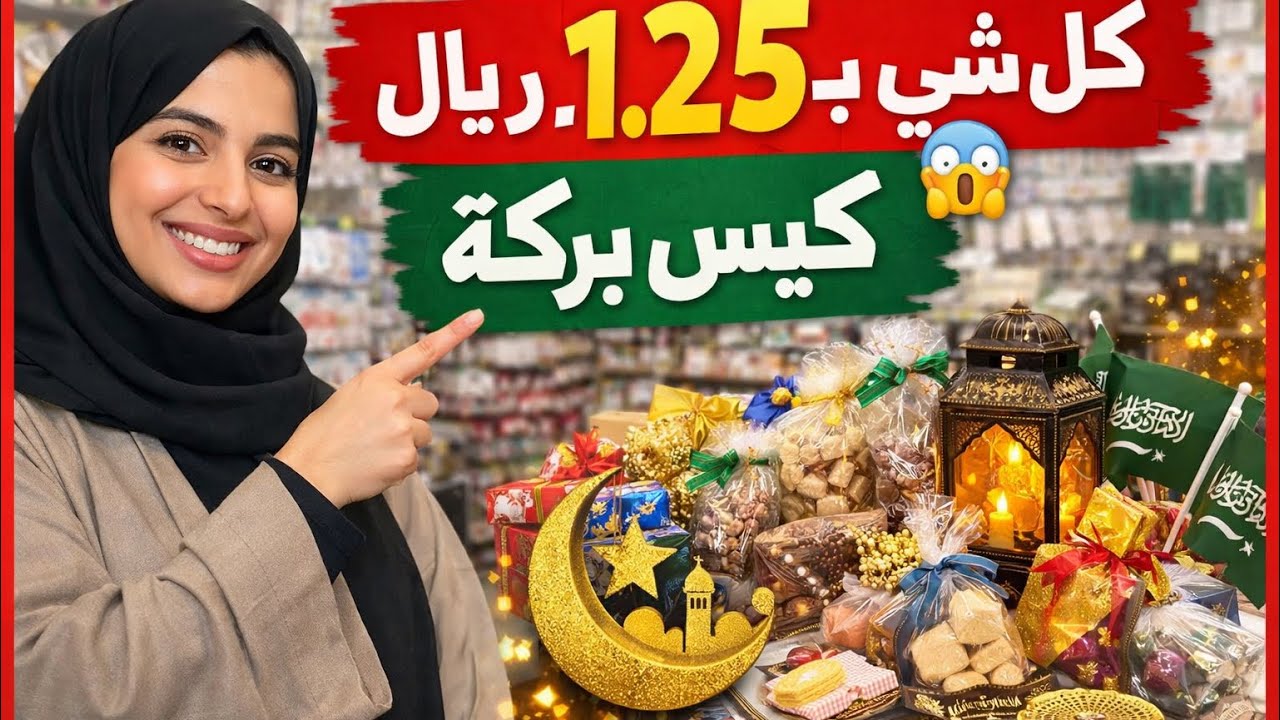 جولة في محل كيس البركة جدة😍 كل شي بـ 1.25 ريال! عروض رمضان، العيد ويوم التأسيس 🇸🇦