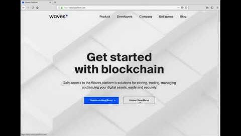 Waves Wallet Intro part 1