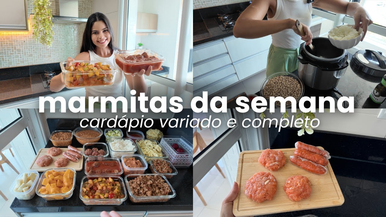 marmitas saudáveis para a semana, cardápio variado, organizando refeições, lanches diferentes
