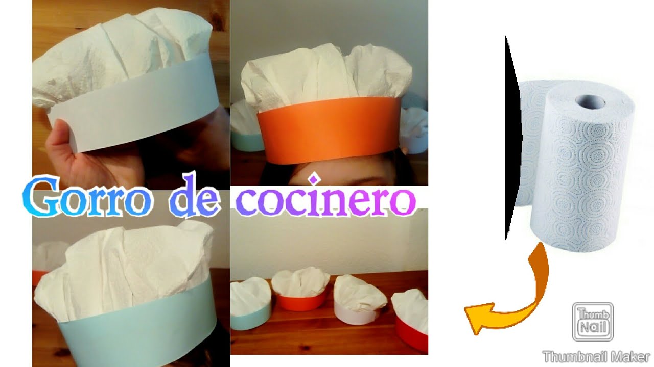 GORRO COCINERO PAPEL INFANTIL