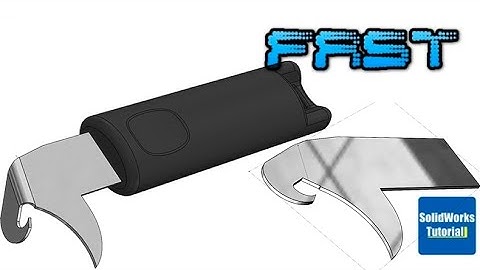 17- Fast version SolidWorks Tutorial # :sheet metal tin opener 2 -  3D drawing