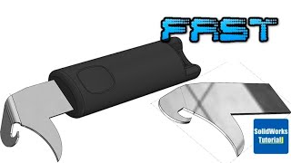 17- Fast version SolidWorks Tutorial # :sheet metal tin opener 2 -  3D drawing Wealth