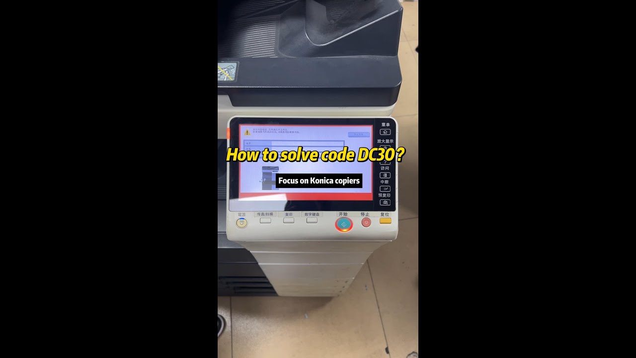 Konica copier jump code DC30 - YouTube