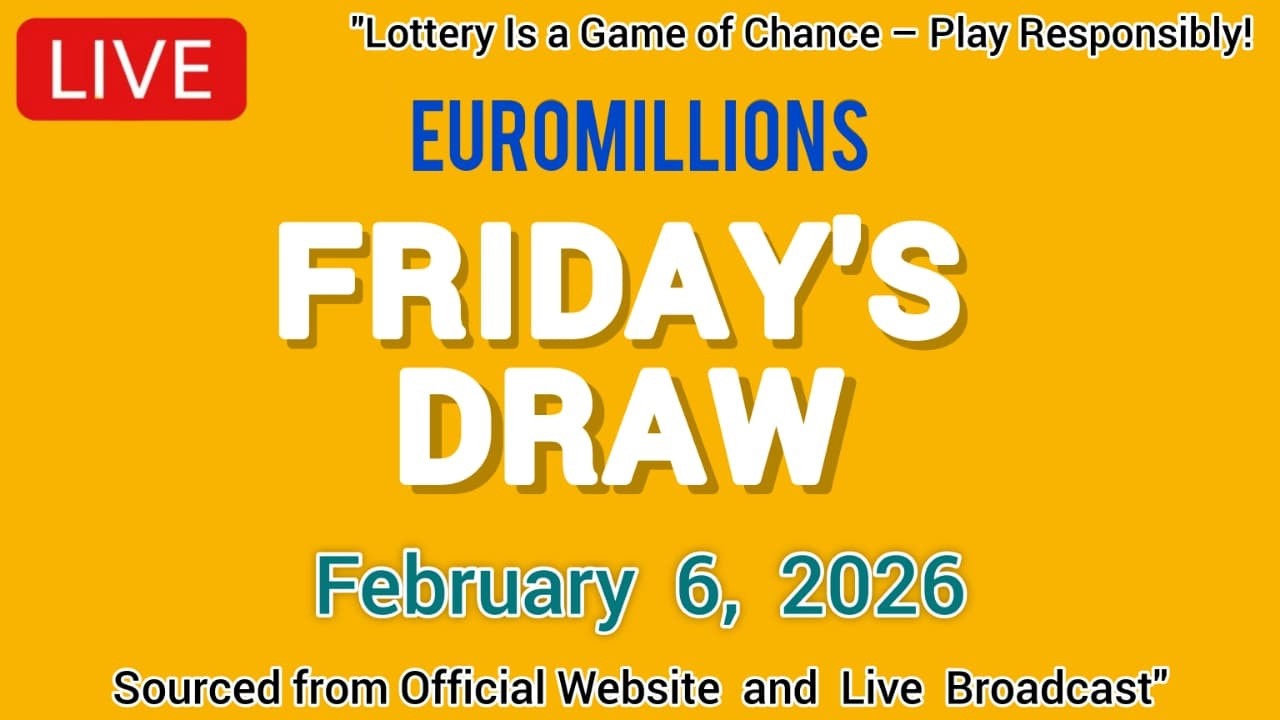 Euromillions Results For Friday 6th February 2026